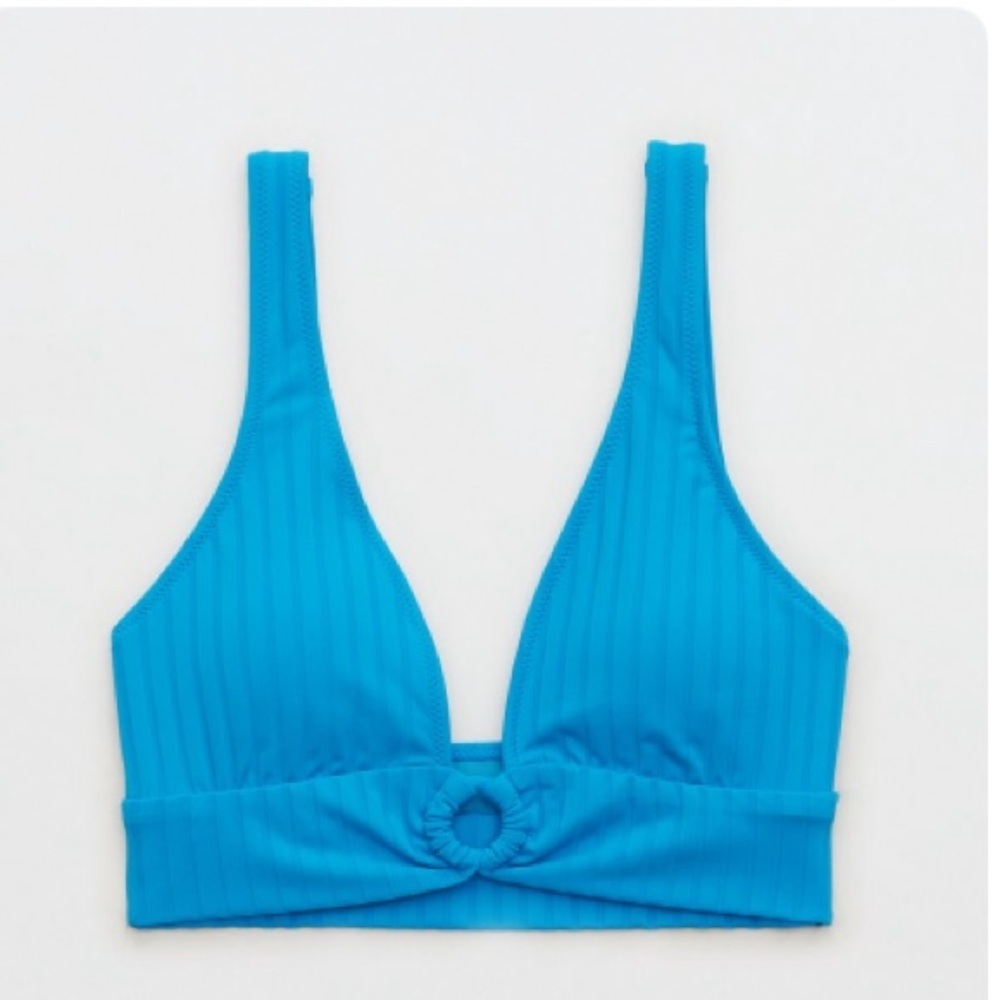 AERIE WIDE RIB LONGLINE‎ PLUNGE RING BIKINI